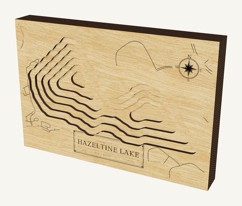 Hazeltine Lake wood map