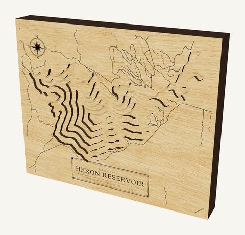 Heron Reservoir wood map