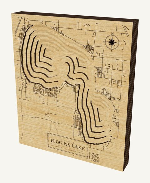 Higgins Lake wood map