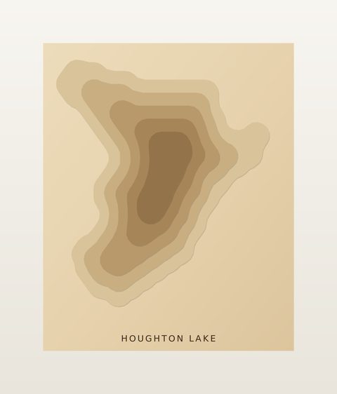 Houghton Lake wood map