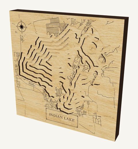 Indian Lake wood map