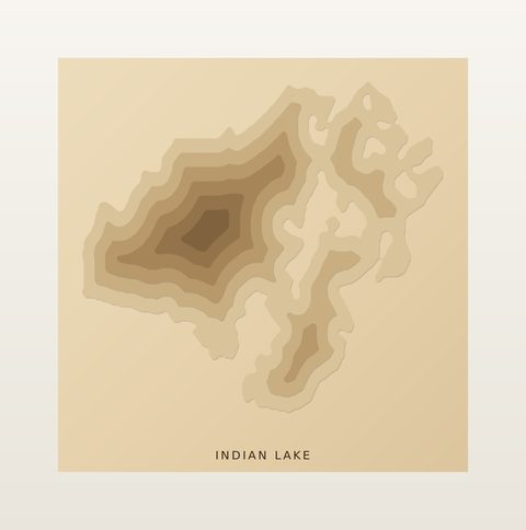 Indian Lake wood map