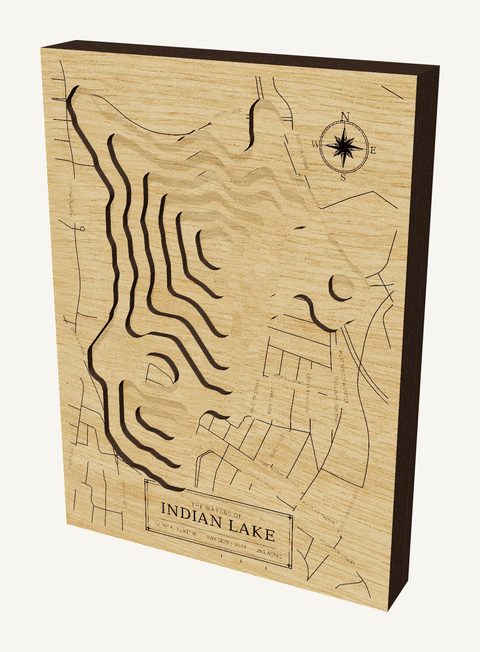 Indian Lake wood map