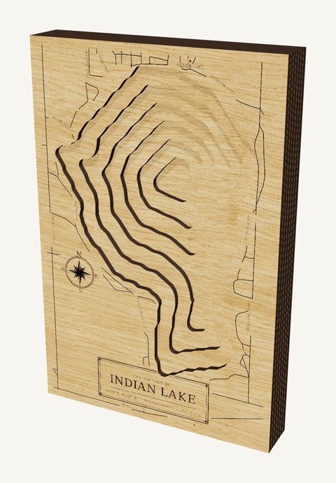 Indian Lake wood map