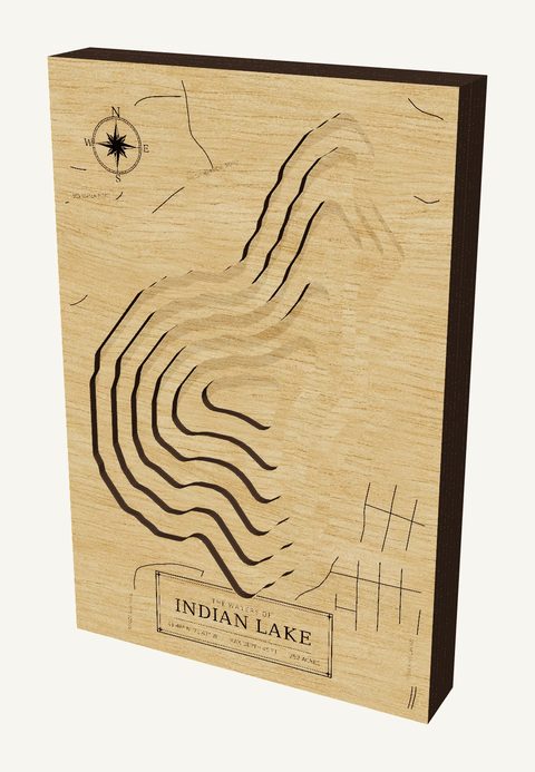 Indian Lake wood map