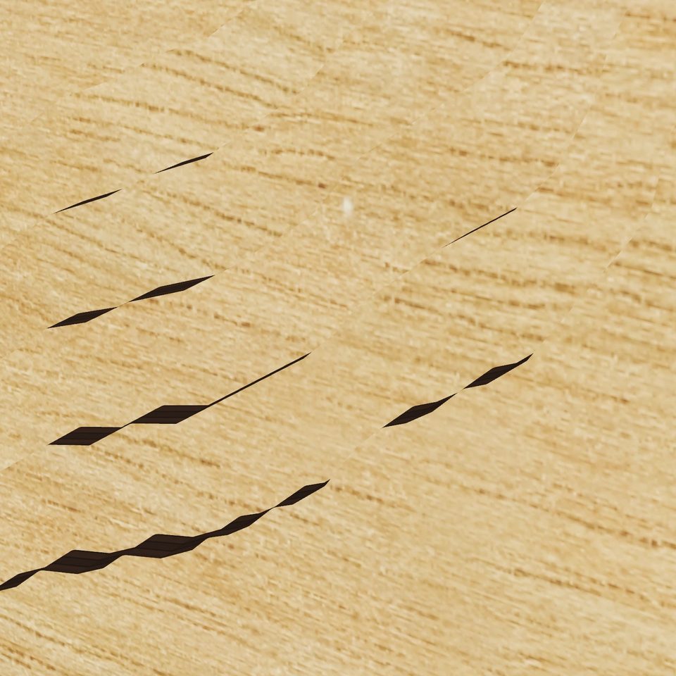 Isabella Lake 3D wood map, detail view