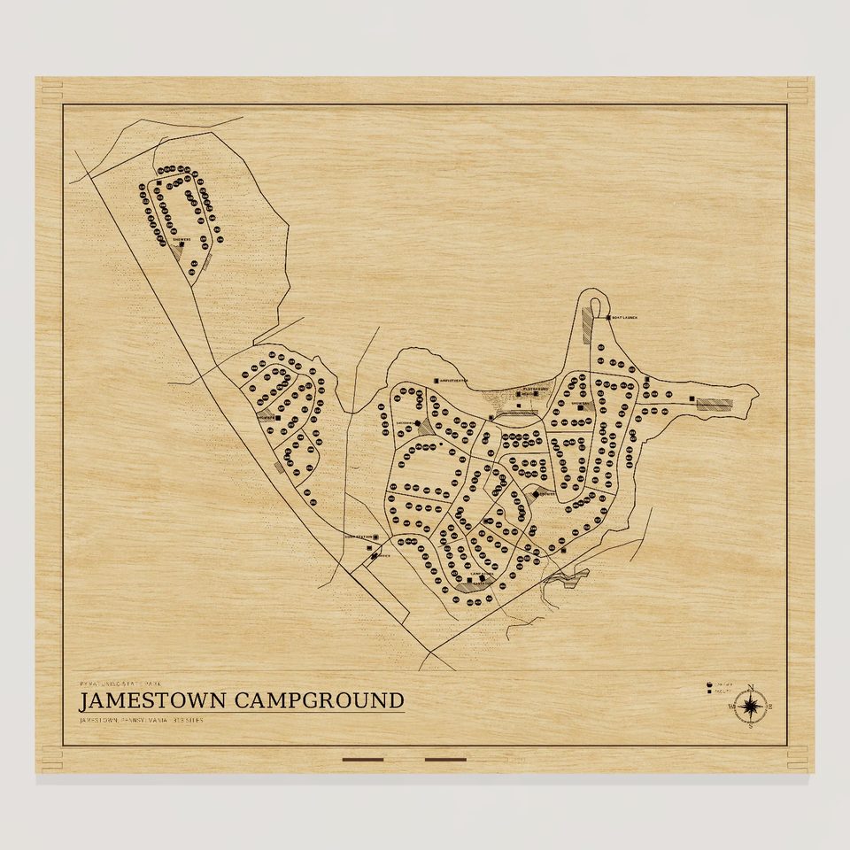 Jamestown Campground map, front view