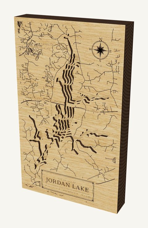 Jordan Lake wood map