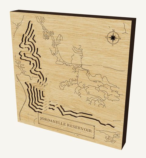 Jordanelle Reservoir wood map