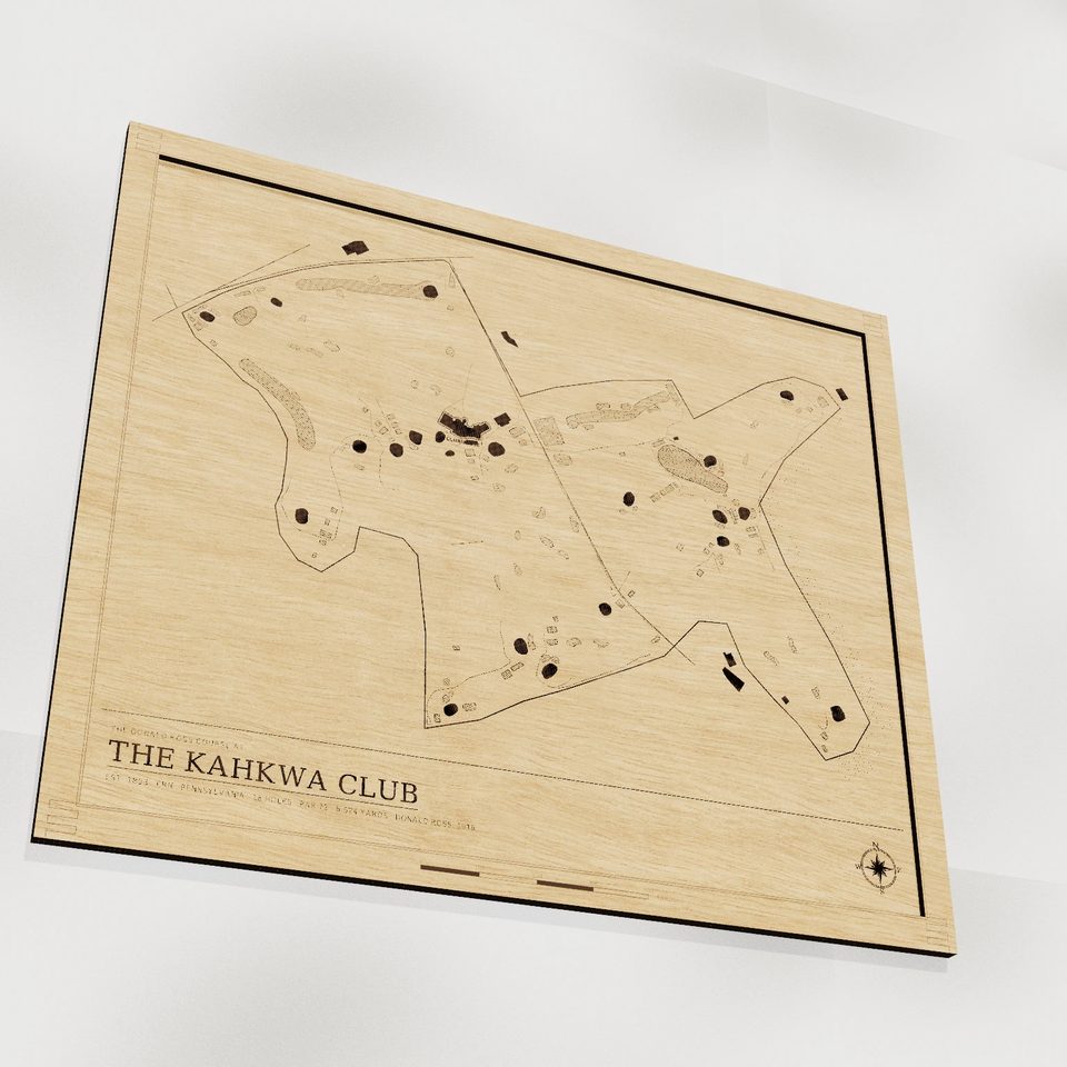 The Kahkwa Club map, angle low view