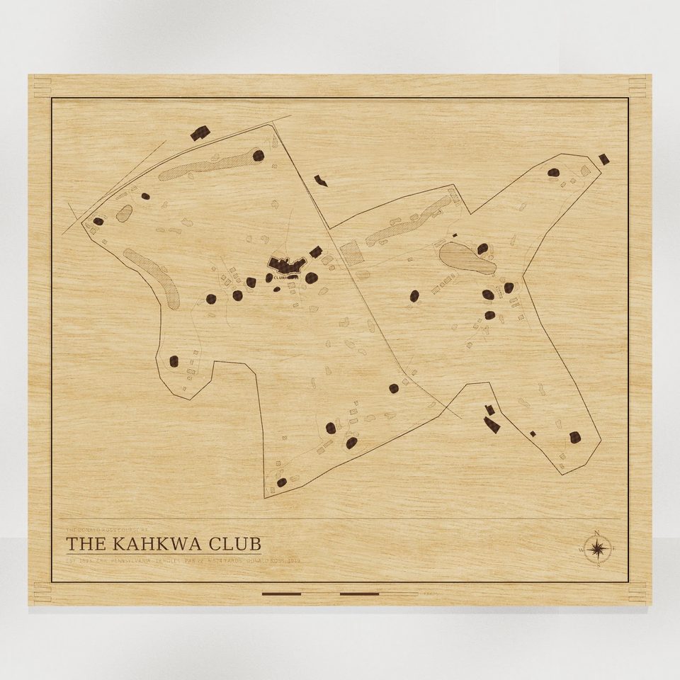 The Kahkwa Club map, front view