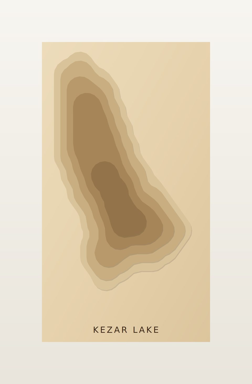 Kezar Lake 3D wood map, preview view