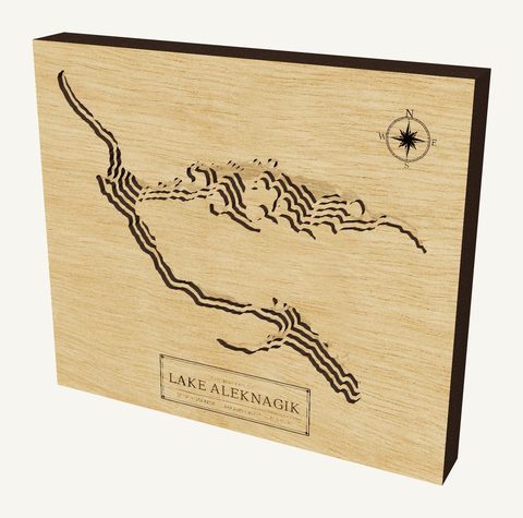 Lake Aleknagik wood map