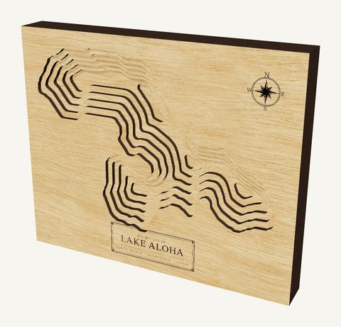 Lake Aloha wood map