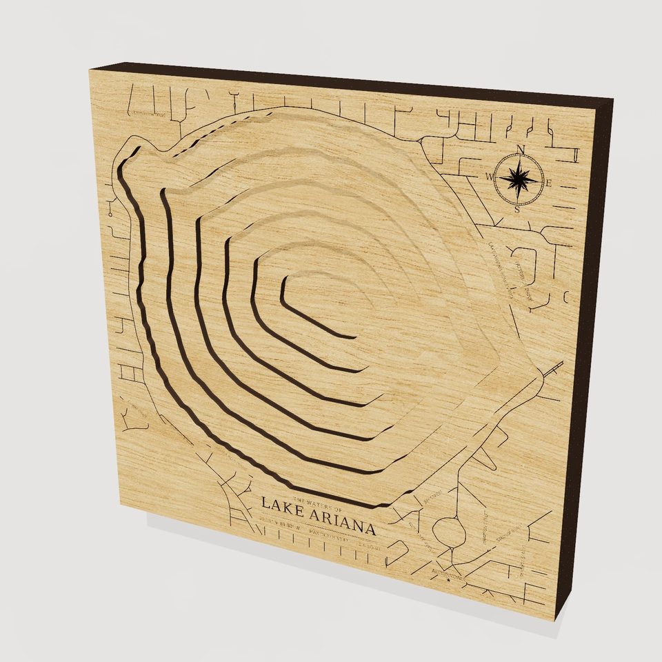 Lake Ariana 3D wood map, hero view