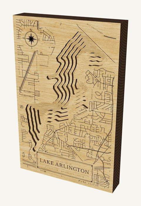 Lake Arlington wood map