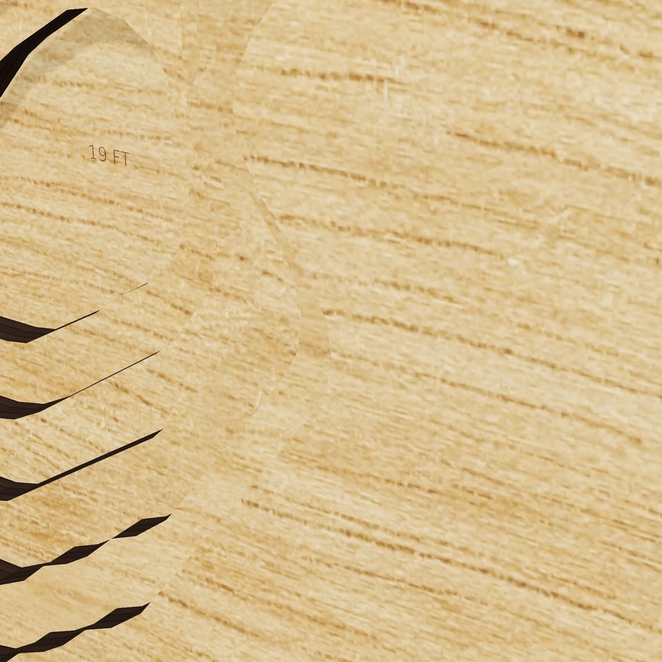 Lake Awosting 3D wood map, detail view