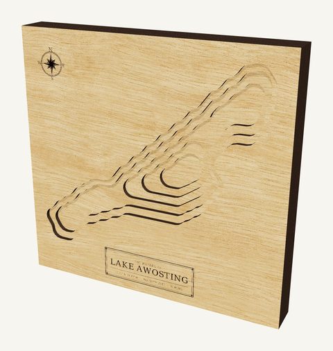 Lake Awosting wood map