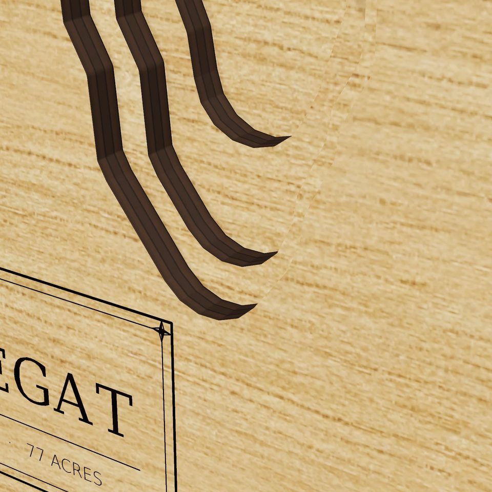Lake Barnegat 3D wood map, detail view