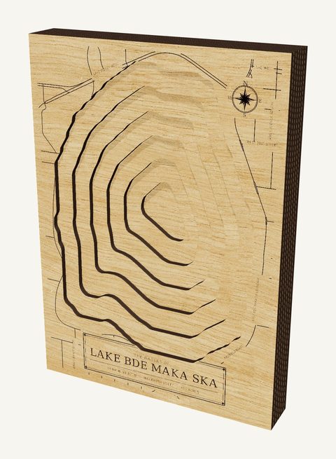 Lake Bde Maka Ska wood map