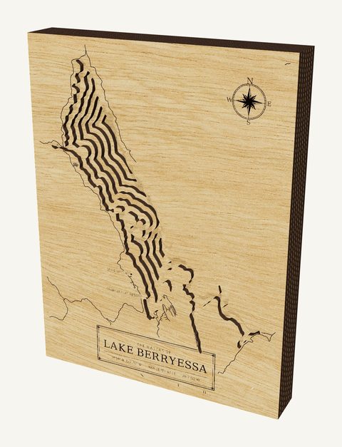 Lake Berryessa wood map