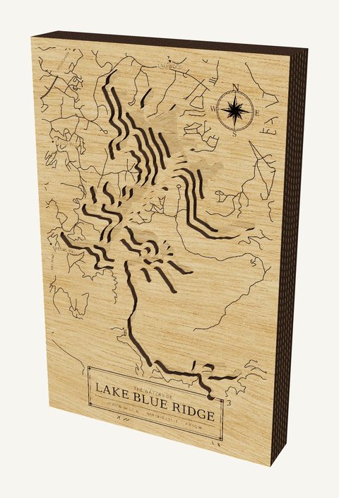 Lake Blue Ridge wood map