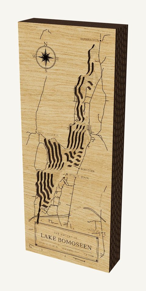 Lake Bomoseen wood map