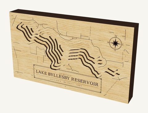 Lake Byllesby Reservoir wood map