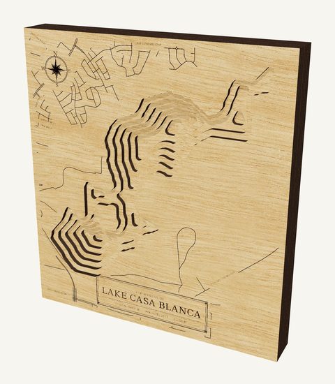 Lake Casa Blanca wood map