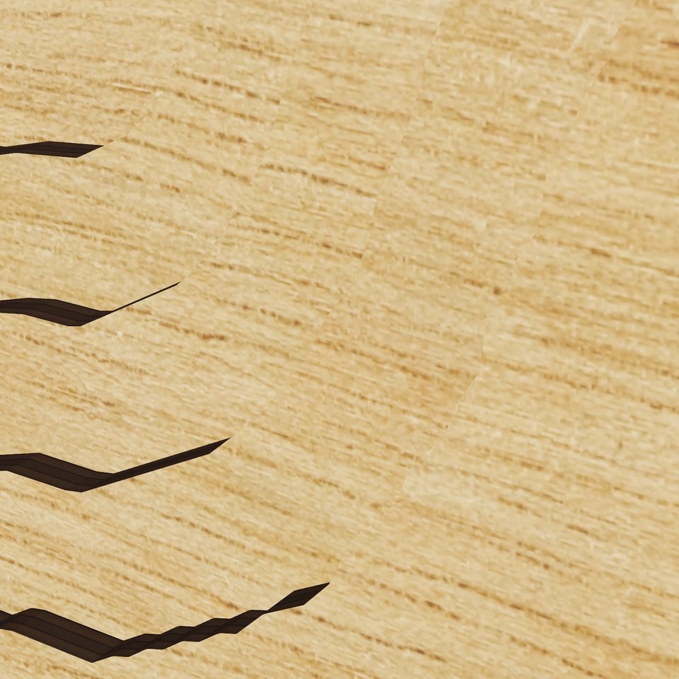 Lake Clinch 3D wood map, detail view