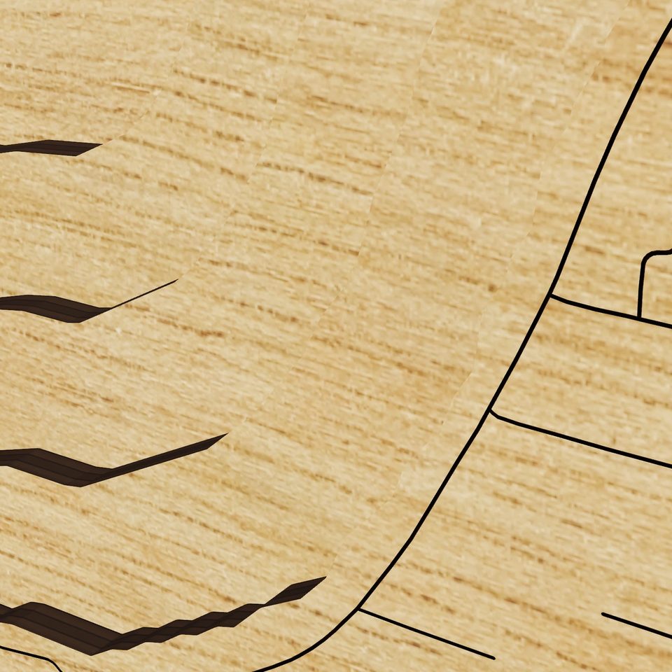 Lake Clinch 3D wood map, detail view