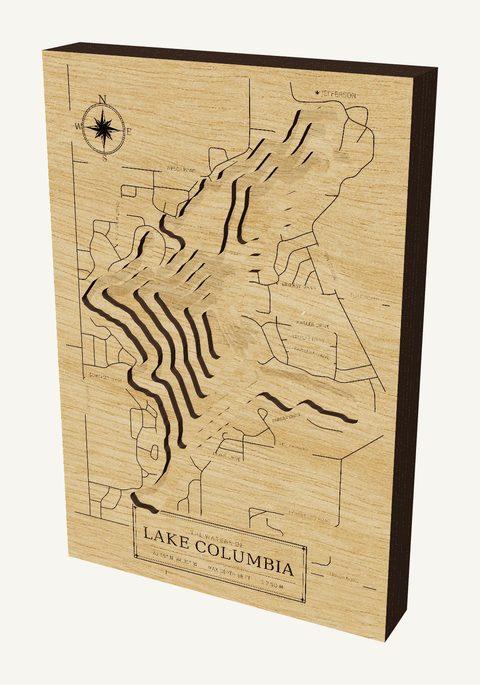Lake Columbia wood map