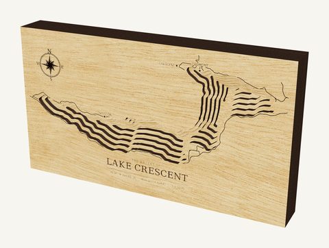 Lake Crescent wood map