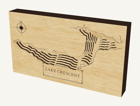 Lake Crescent wood map