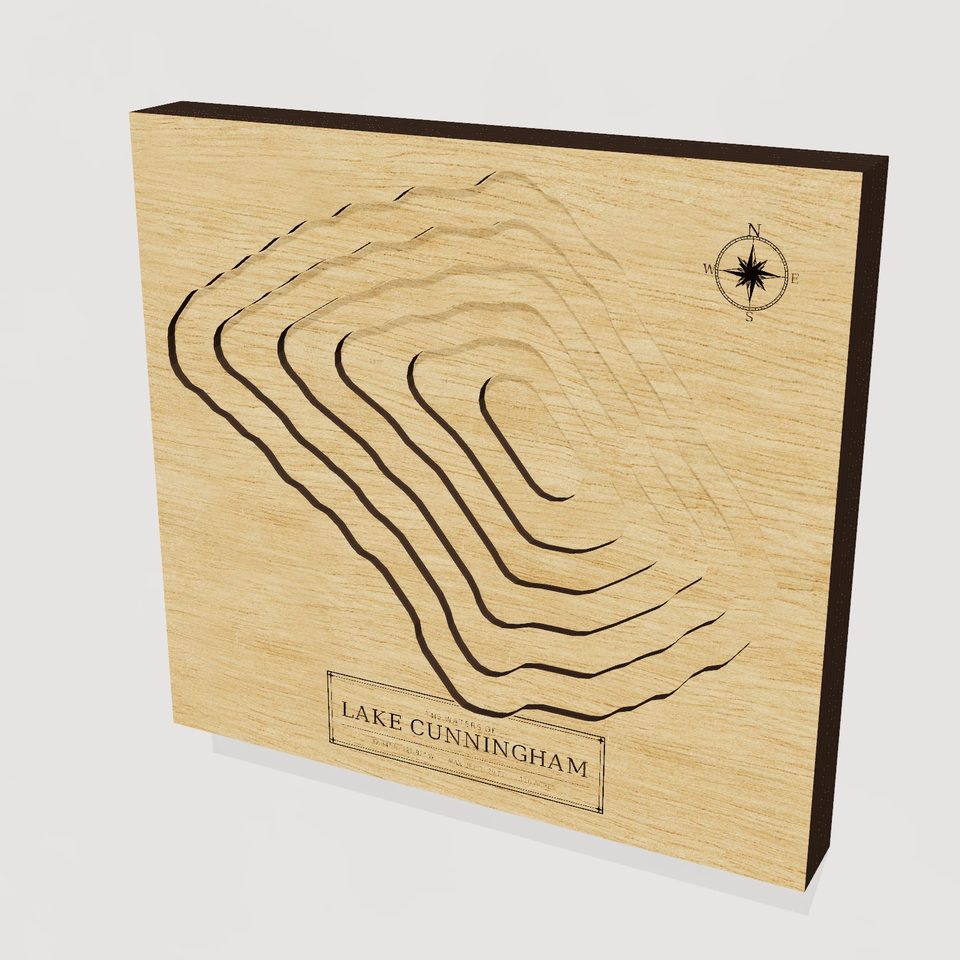 Lake Cunningham 3D wood map, hero view