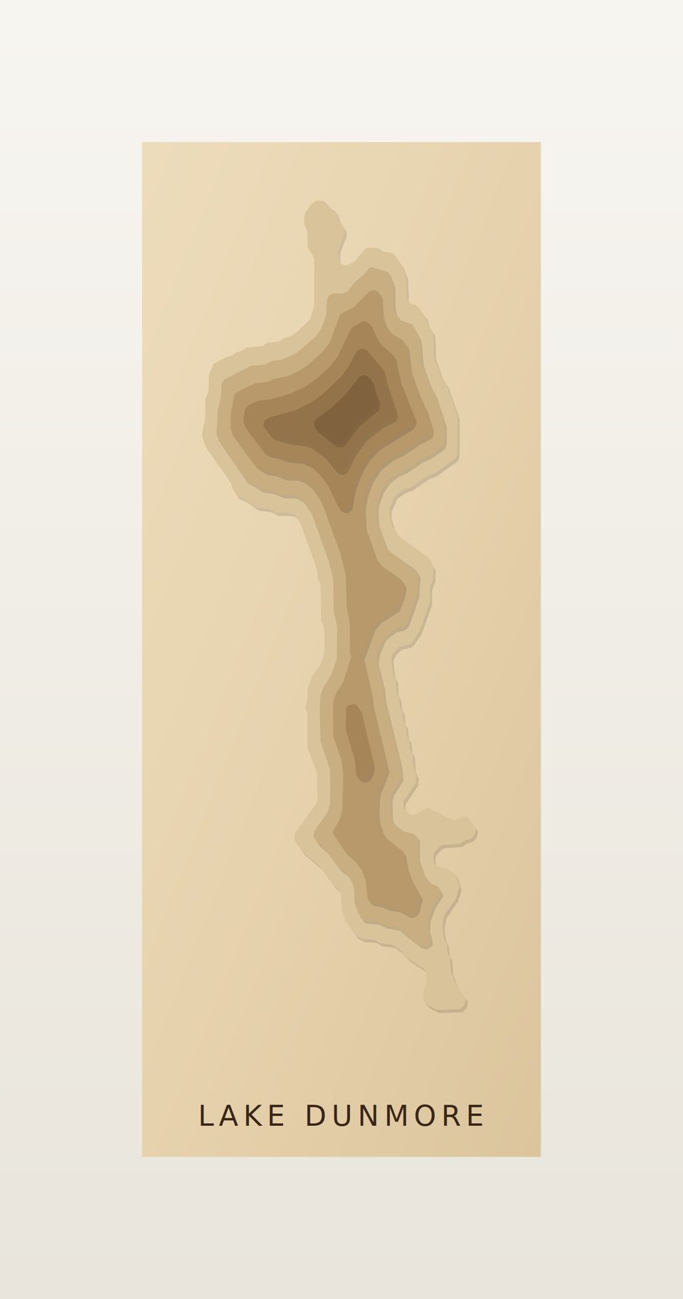 Lake Dunmore 3D wood map, preview view