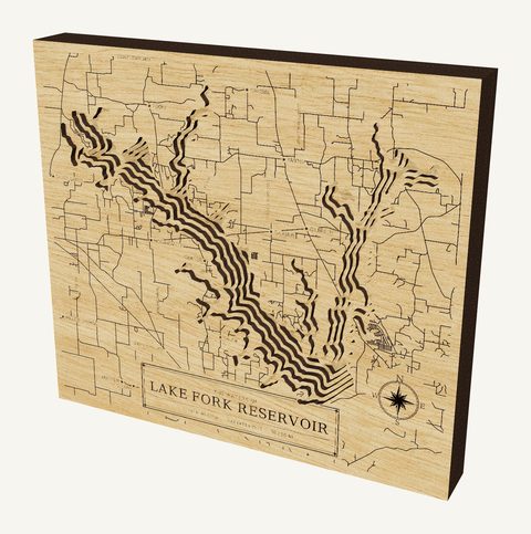 Lake Fork Reservoir wood map