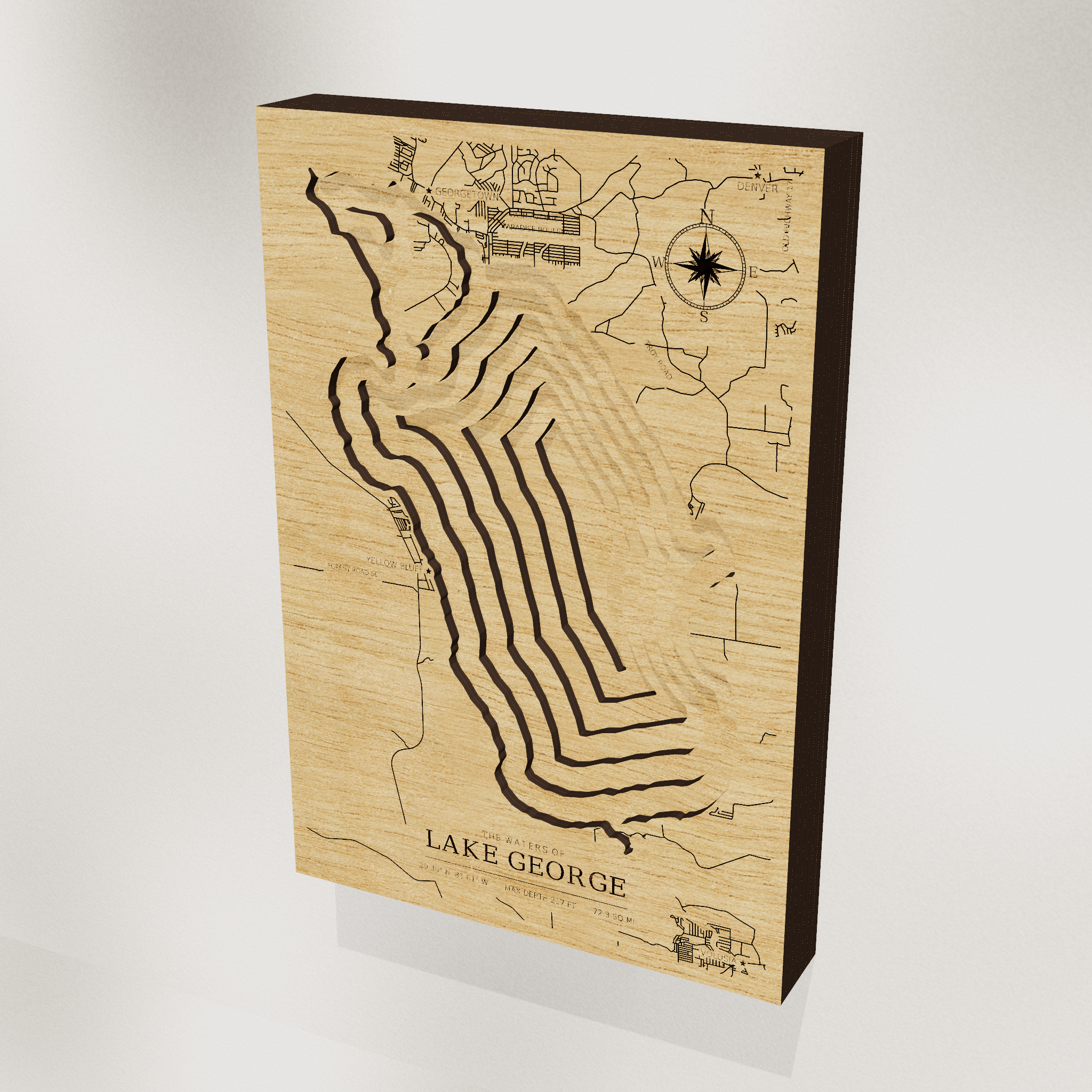 Lake George wood map