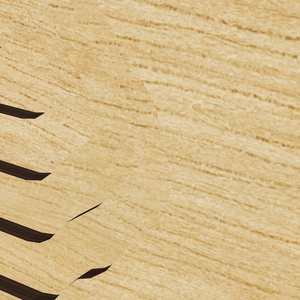 Lake George 3D wood map, detail view