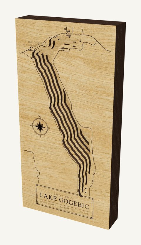 Lake Gogebic wood map
