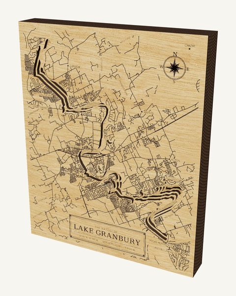 Lake Granbury wood map