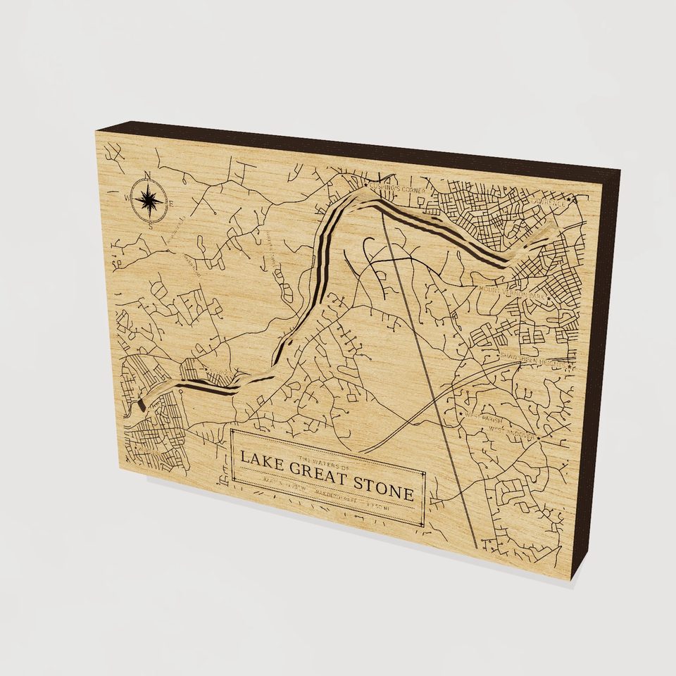 Lake Great Stone 3D wood map, hero view