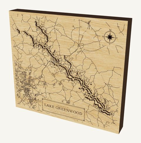 Lake Greenwood wood map