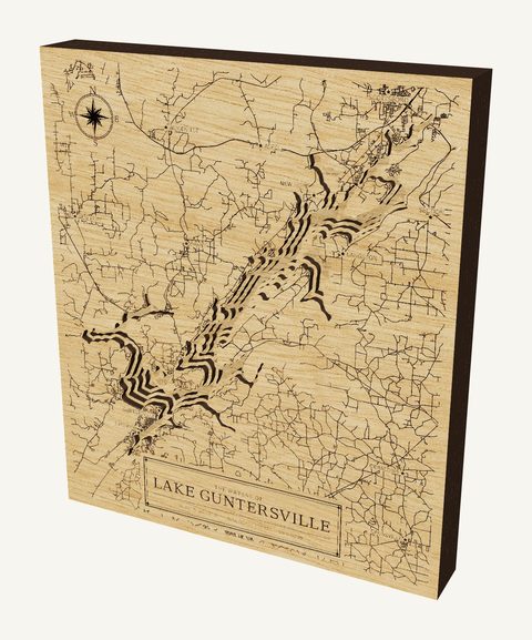Lake Guntersville wood map