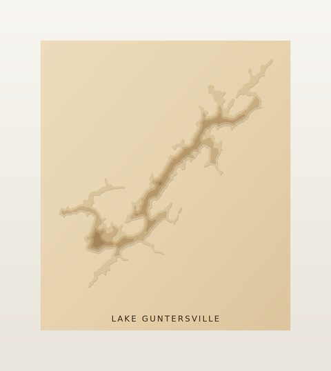 Lake Guntersville wood map