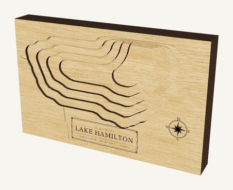 Lake Hamilton wood map