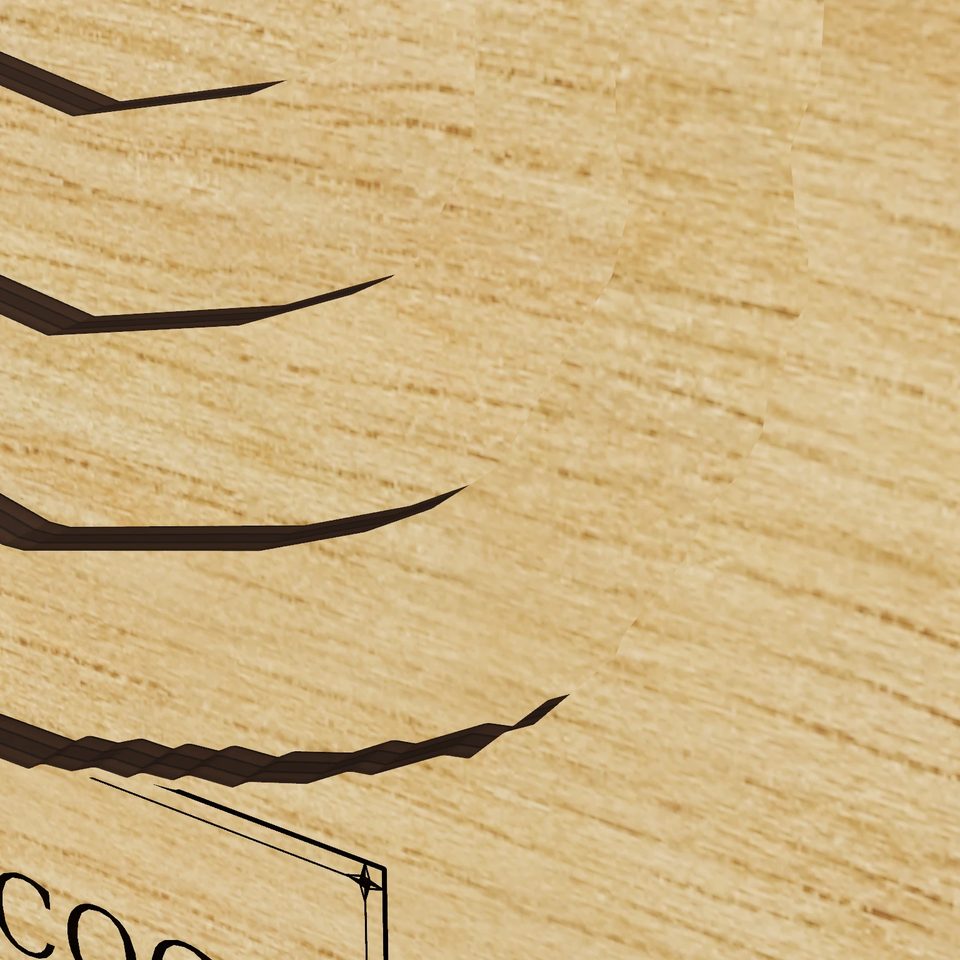 Lake Hancock 3D wood map, detail view