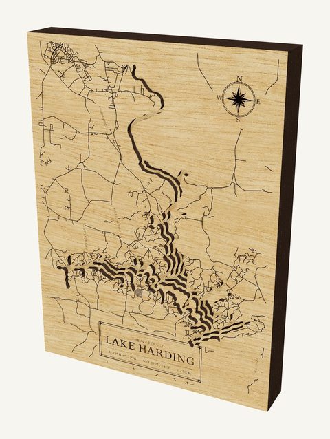 Lake Harding wood map