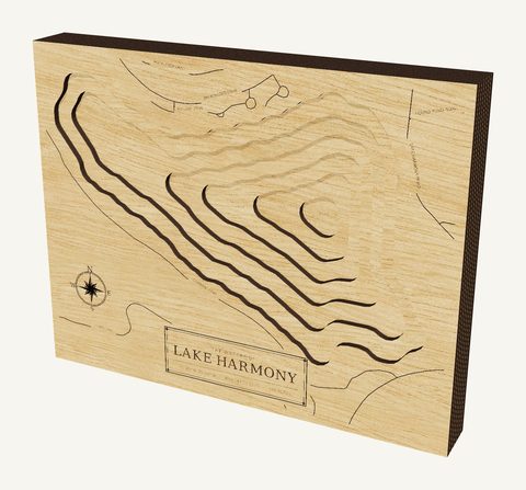 Lake Harmony wood map