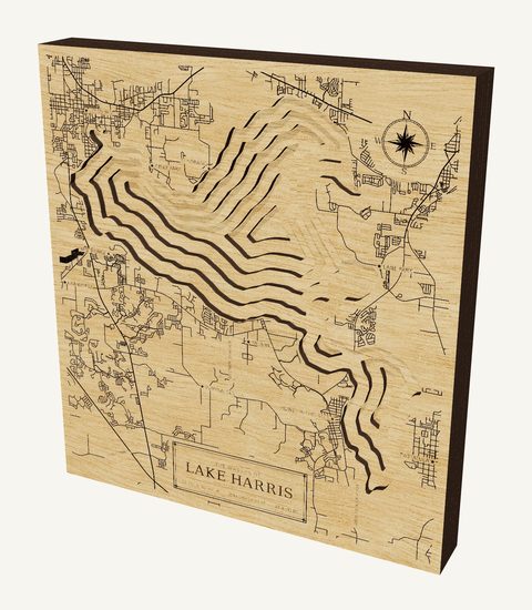 Lake Harris wood map